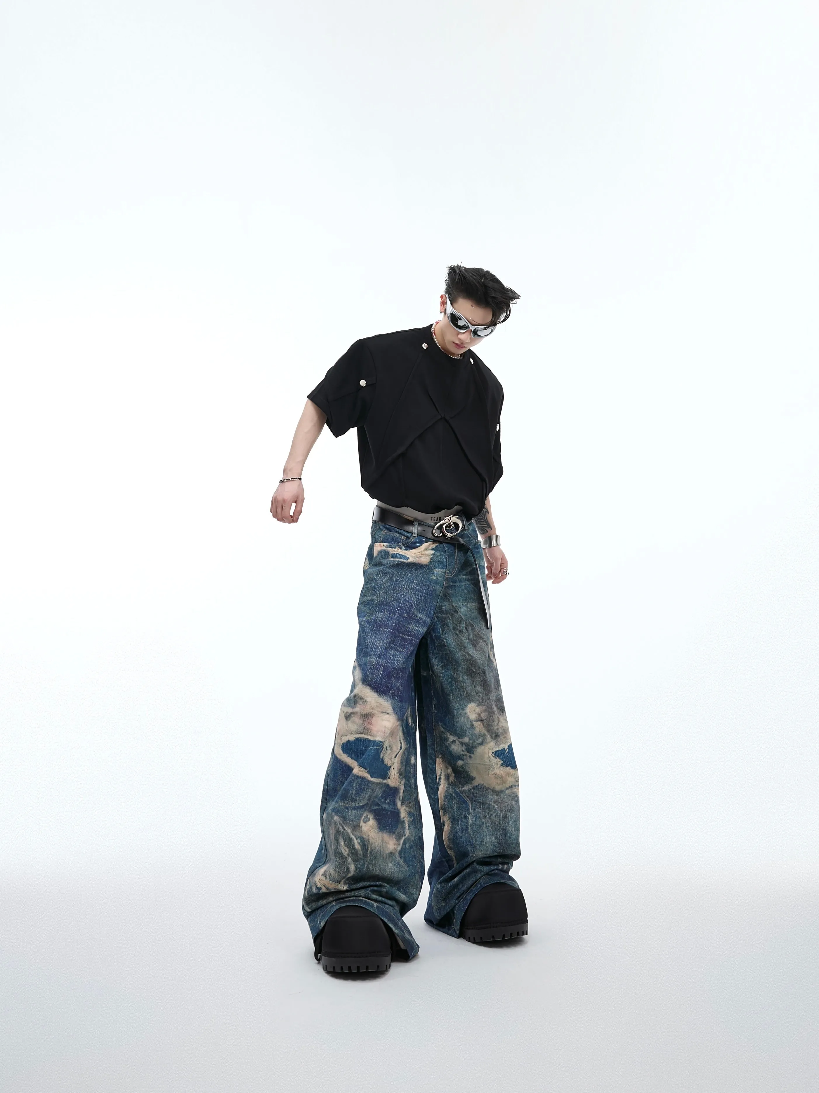 【24s May.】Vintage Digital Print Jeans