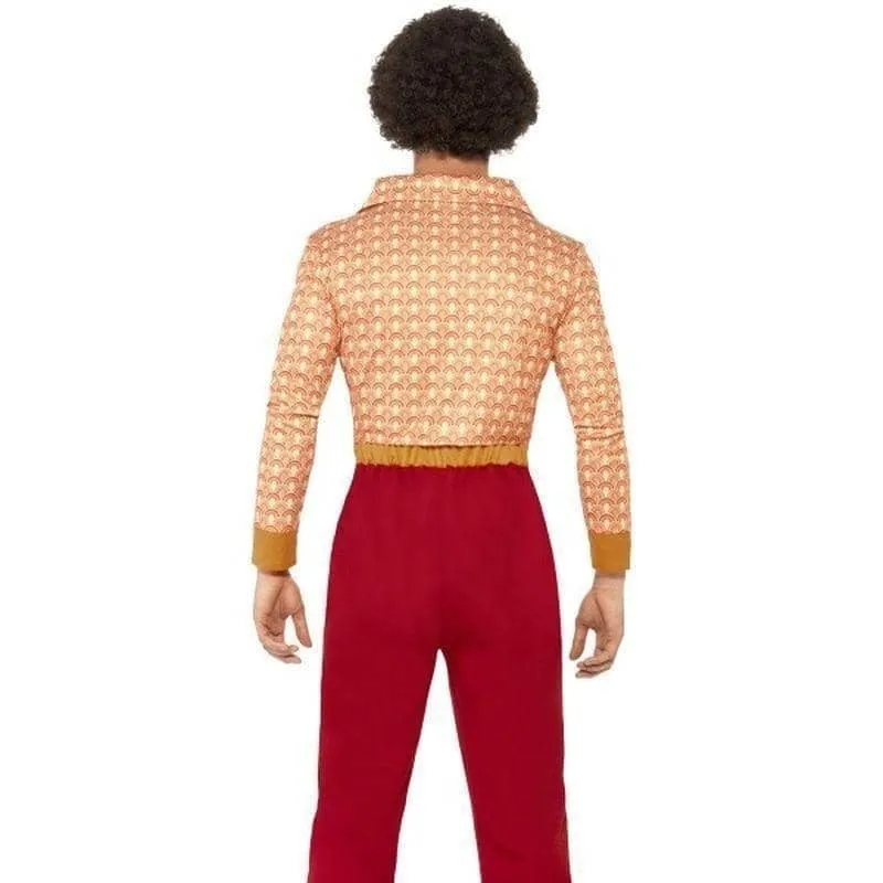 70s Authentic Guy Costume Adult Red Orange