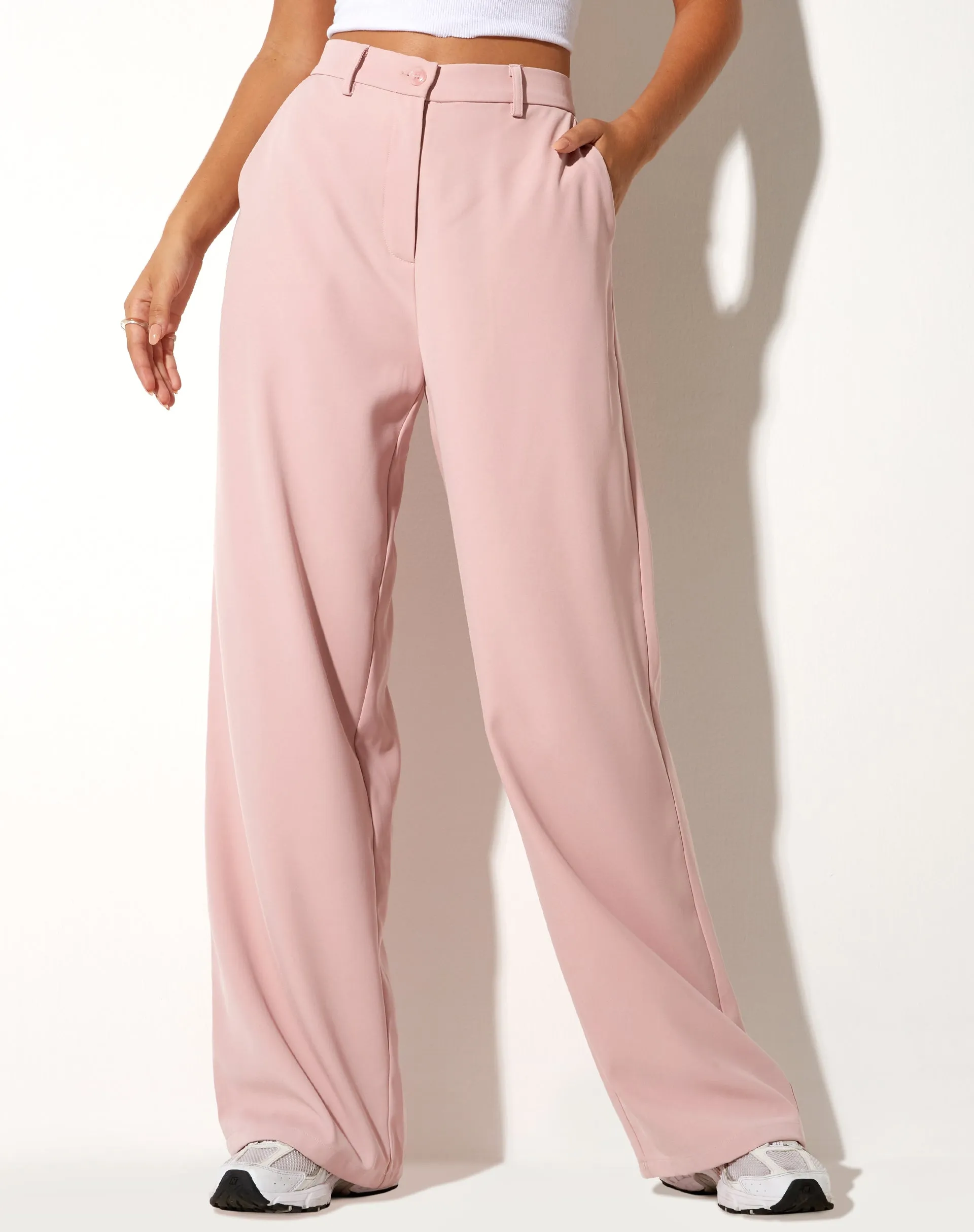 Abba Trouser in Soft Pink