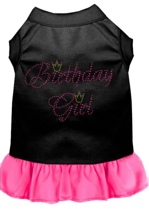 Birthday Girl Rhinestone Dress Black With Bright Pink Xl (16)