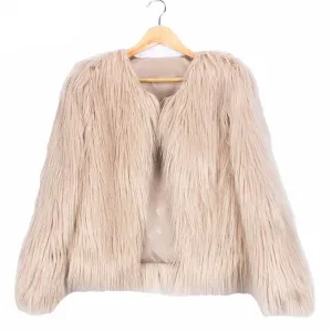 Bridget Faux Fur Jacket - Khaki