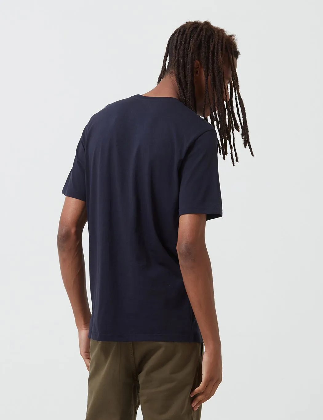 Carhartt-WIP Script T-Shirt - Dark Navy Blue/Pop Orange