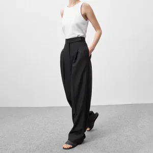 Chic Oversized Straight Cut Slacks for Women