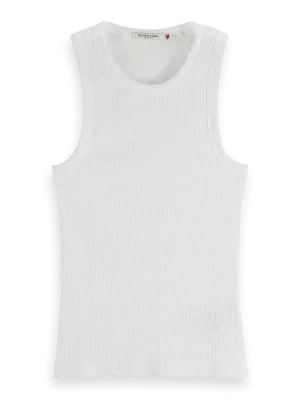 Core Rib Racer Tank White