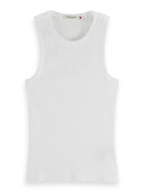 Core Rib Racer Tank White