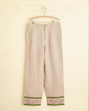 Embroidered Trumpetflower Trousers