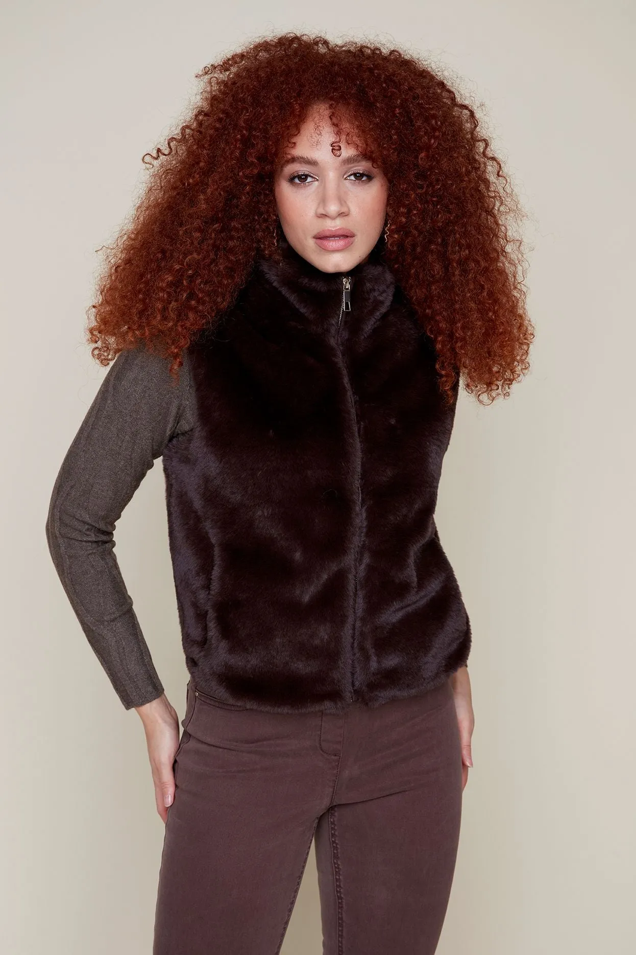 FAUX FUR CARMELA VEST