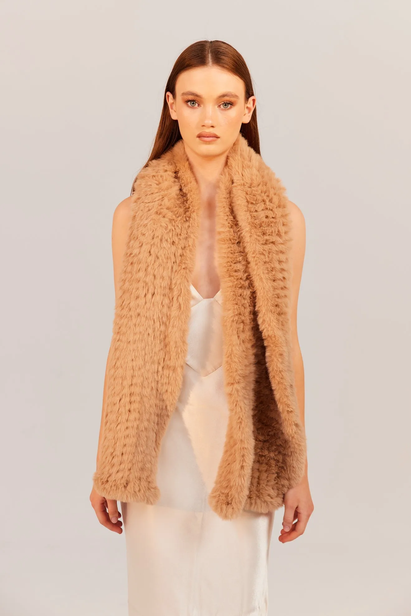 Faux Rome Scarf - Beige