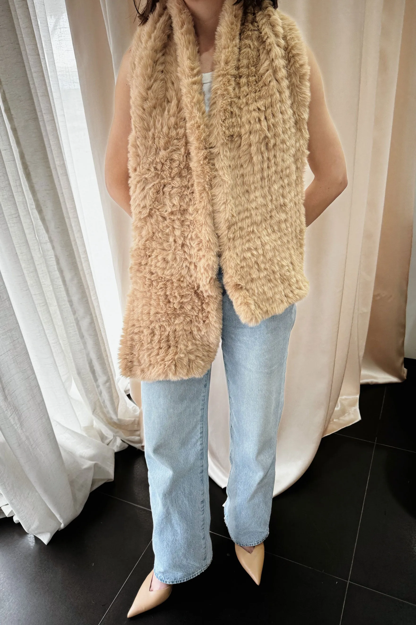 Faux Rome Scarf - Beige