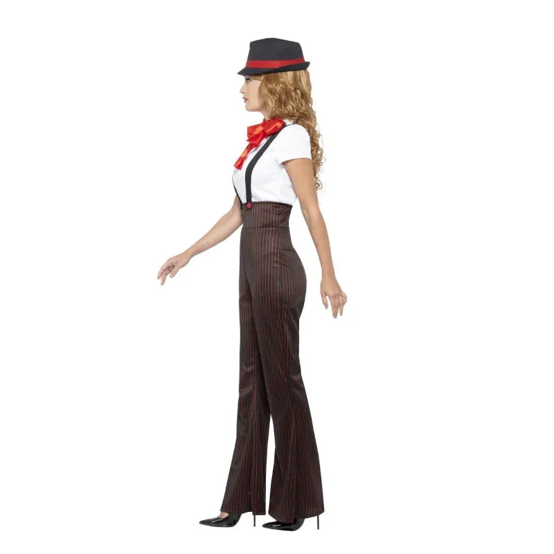 Glam Gangster Costume, Black & Red