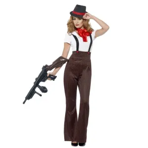 Glam Gangster Costume, Black & Red