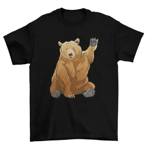 Grizzly bear greeting t-shirt