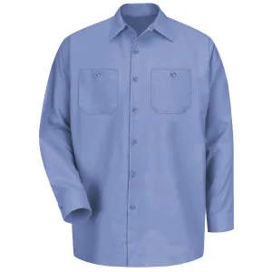 Industrial Work Shirt Long Sleeve - Light Blue