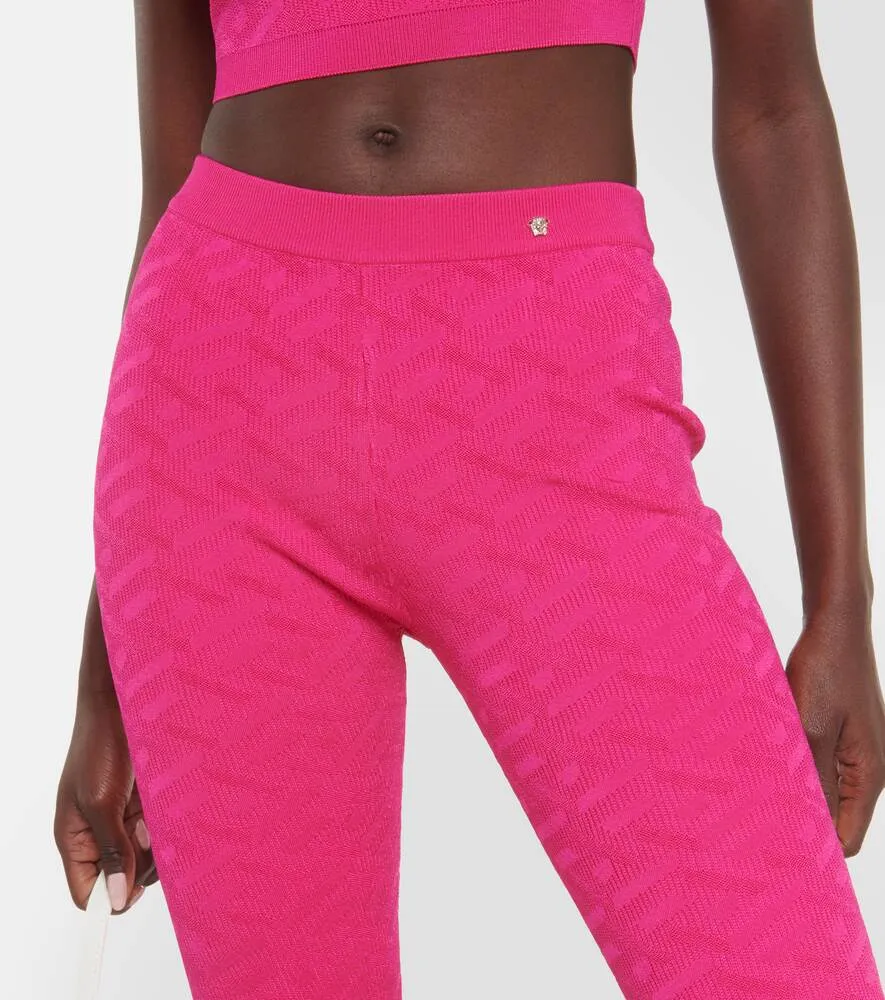 La Greca high-waisted flared trousers VERSACE, pink