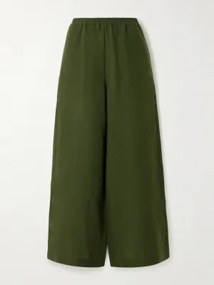 L'Intemporel linen wide-leg pants