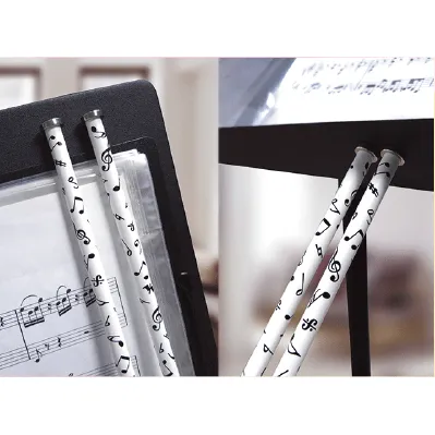 Music Themed Pencil with Magnetic End - Black or White