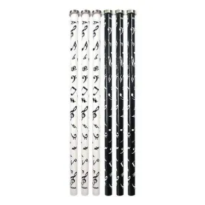 Music Themed Pencil with Magnetic End - Black or White