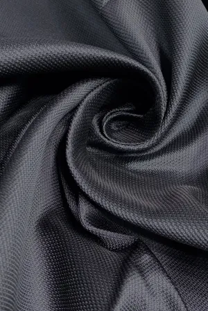 Navy Italian Silk Blend Mikado Pique Fabric