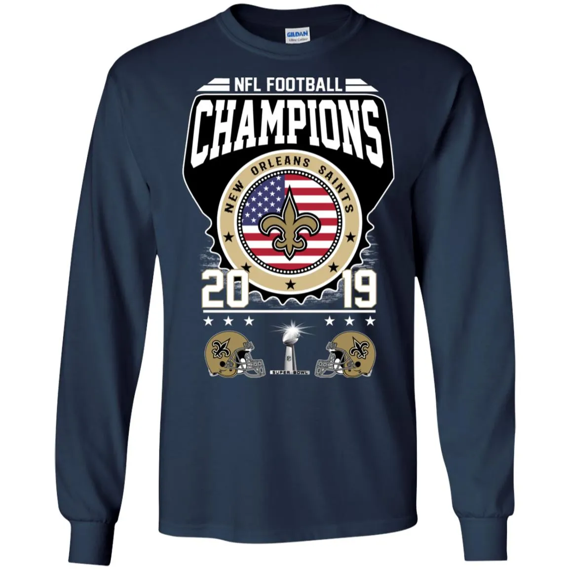 Nfl – Football Champions New Orleans Saints Super Bowl 2019 Men Long Sleeve Shirt