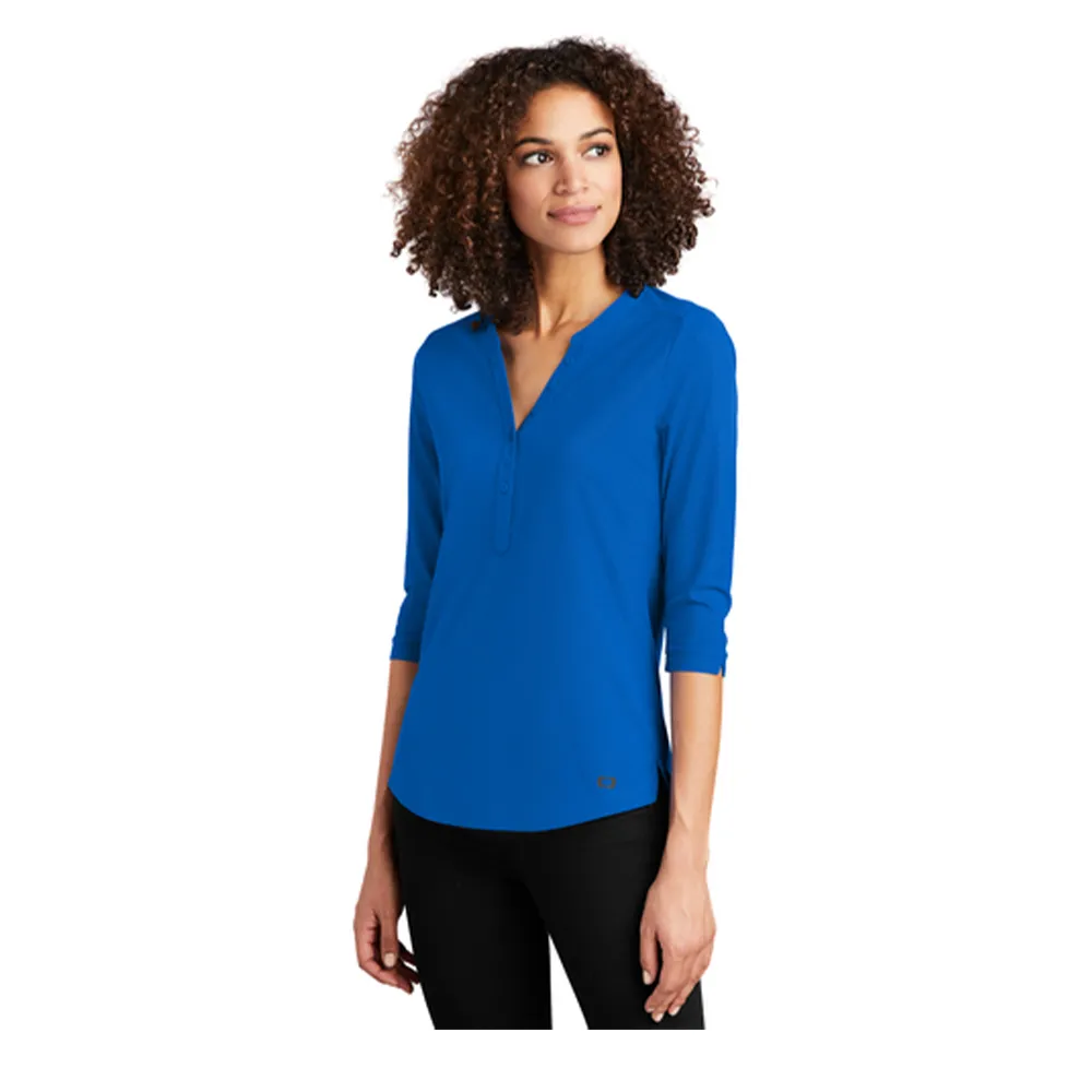 OGIO ® Ladies Jewel Henley - Electric Blue