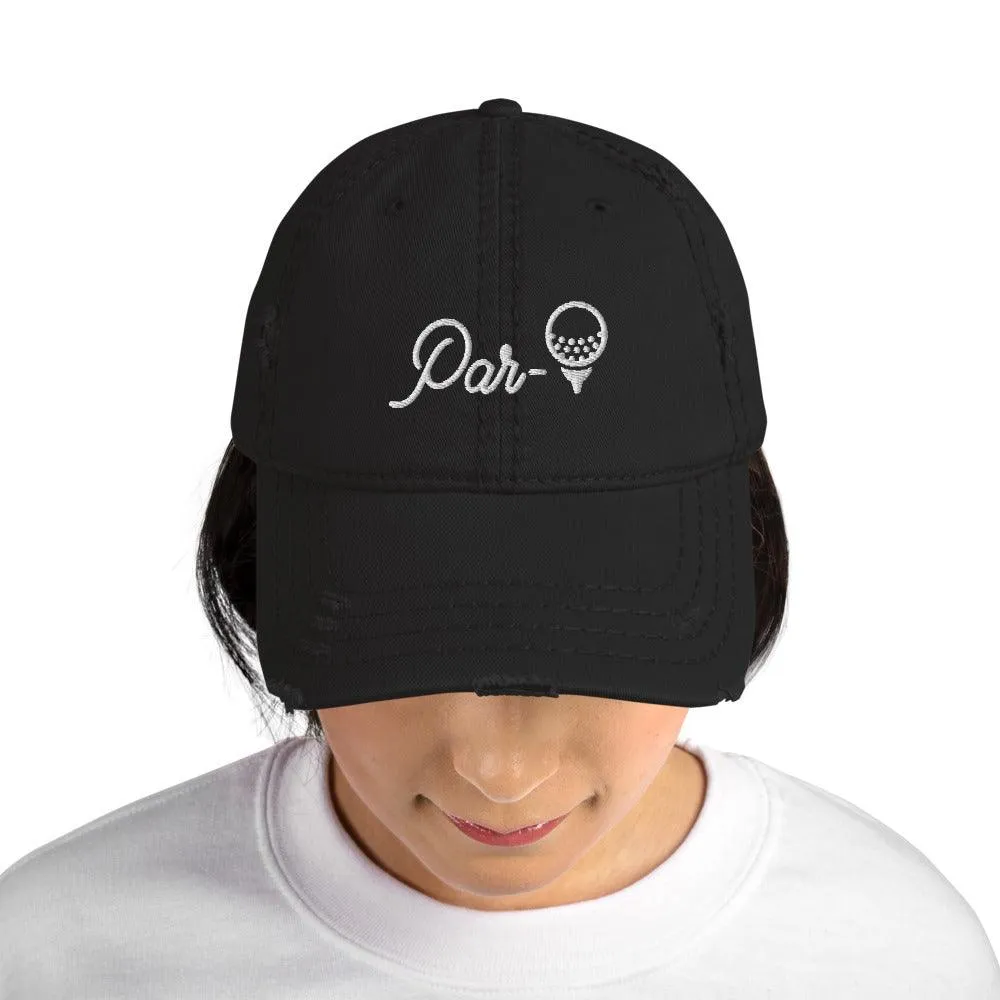 Par-Tee Women's Golf Distressed Hat