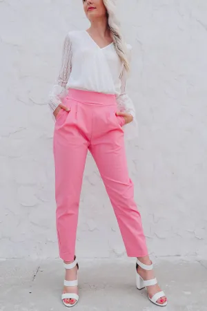 Powerful In Pink Ankle Slacks - FS