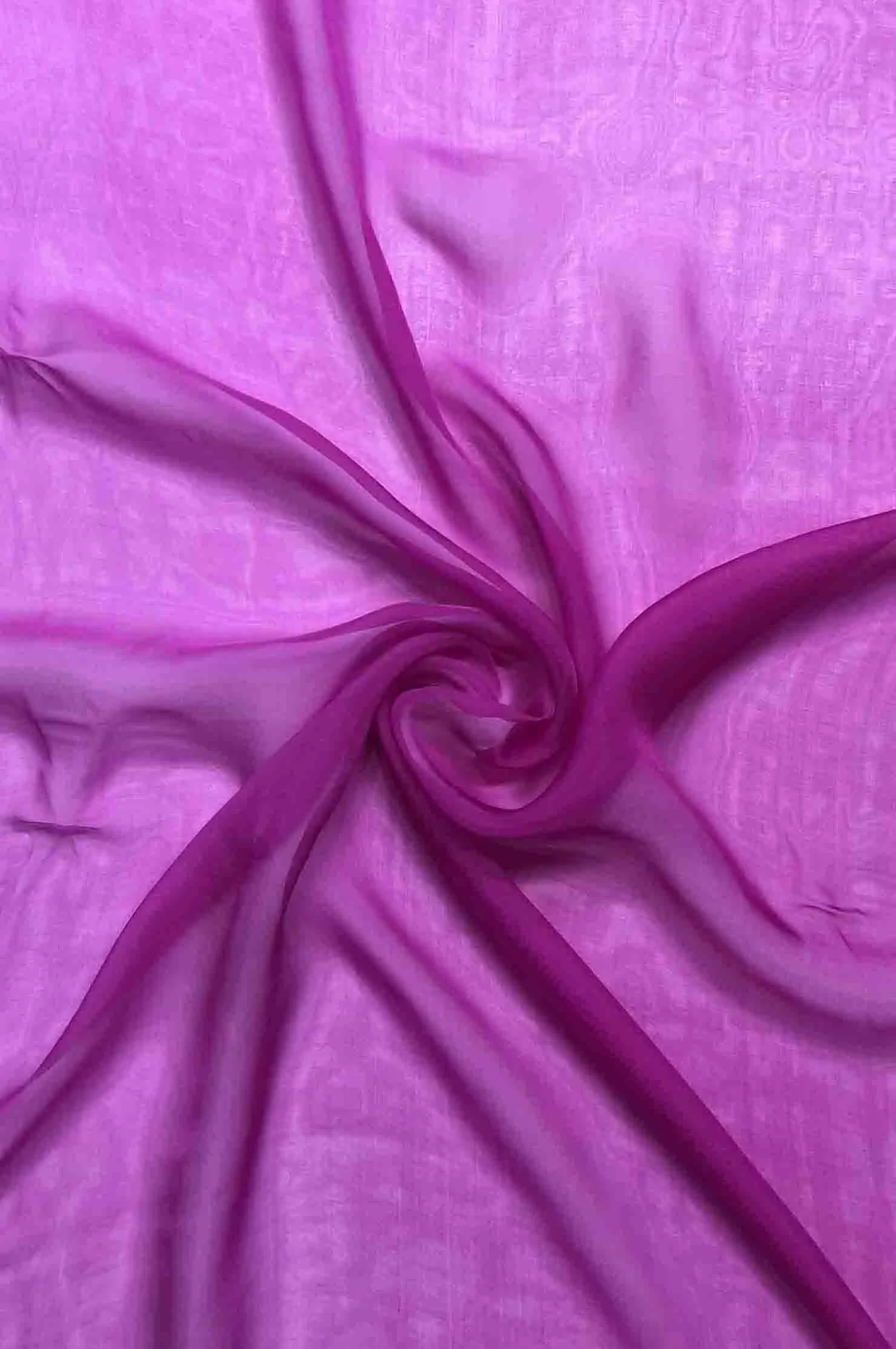 Super Pink/Fucshia Red Ombre Silk Chiffon 2D-1018/5 Fabric