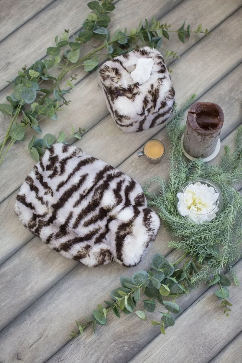 Tiger Faux Fur Hot Water Bottle by Evelyne Prélonge