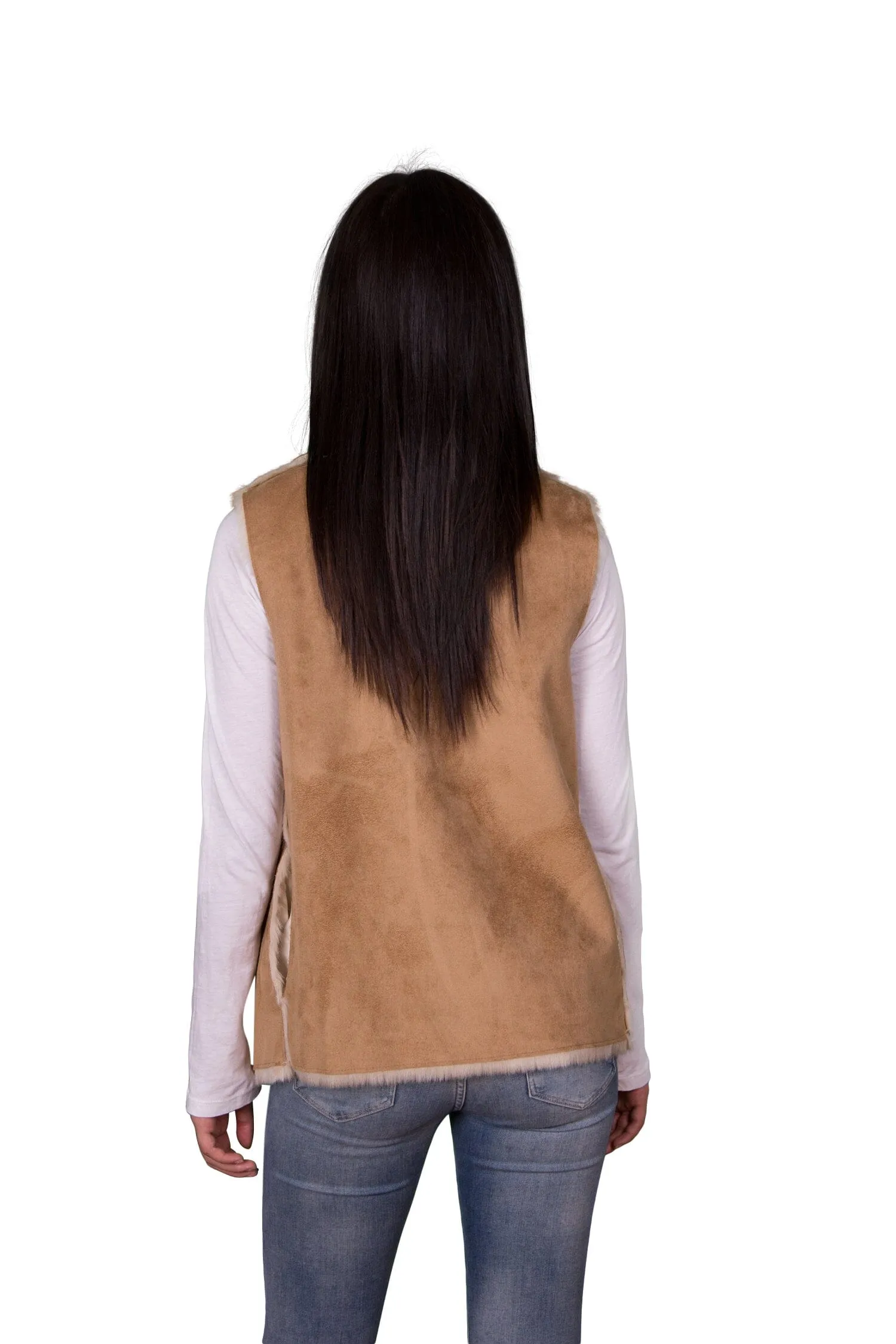 Velvet by Graham & Spencer Anouk Reversible Faux Fur Drape Vest