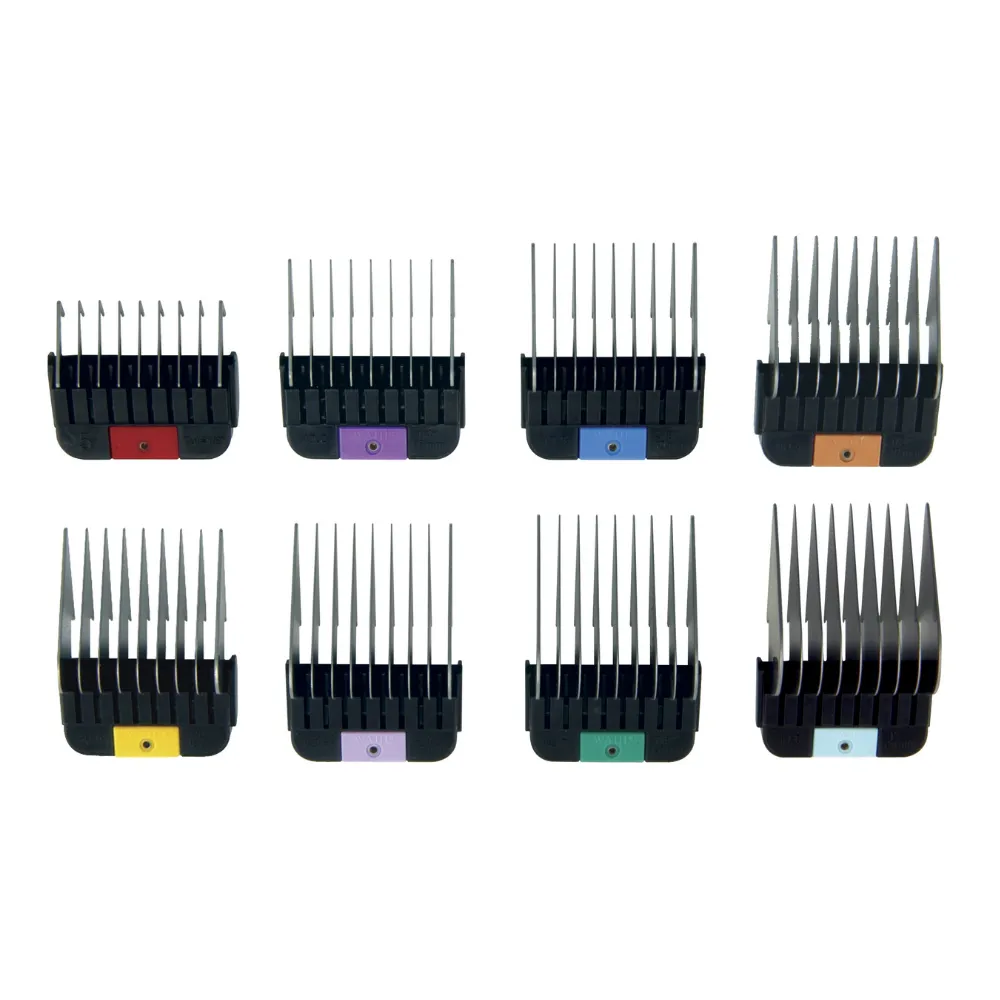 Wahl Universal Stainless Steel Comb Set 8 Pack   Container - 3mm to 2.5cm