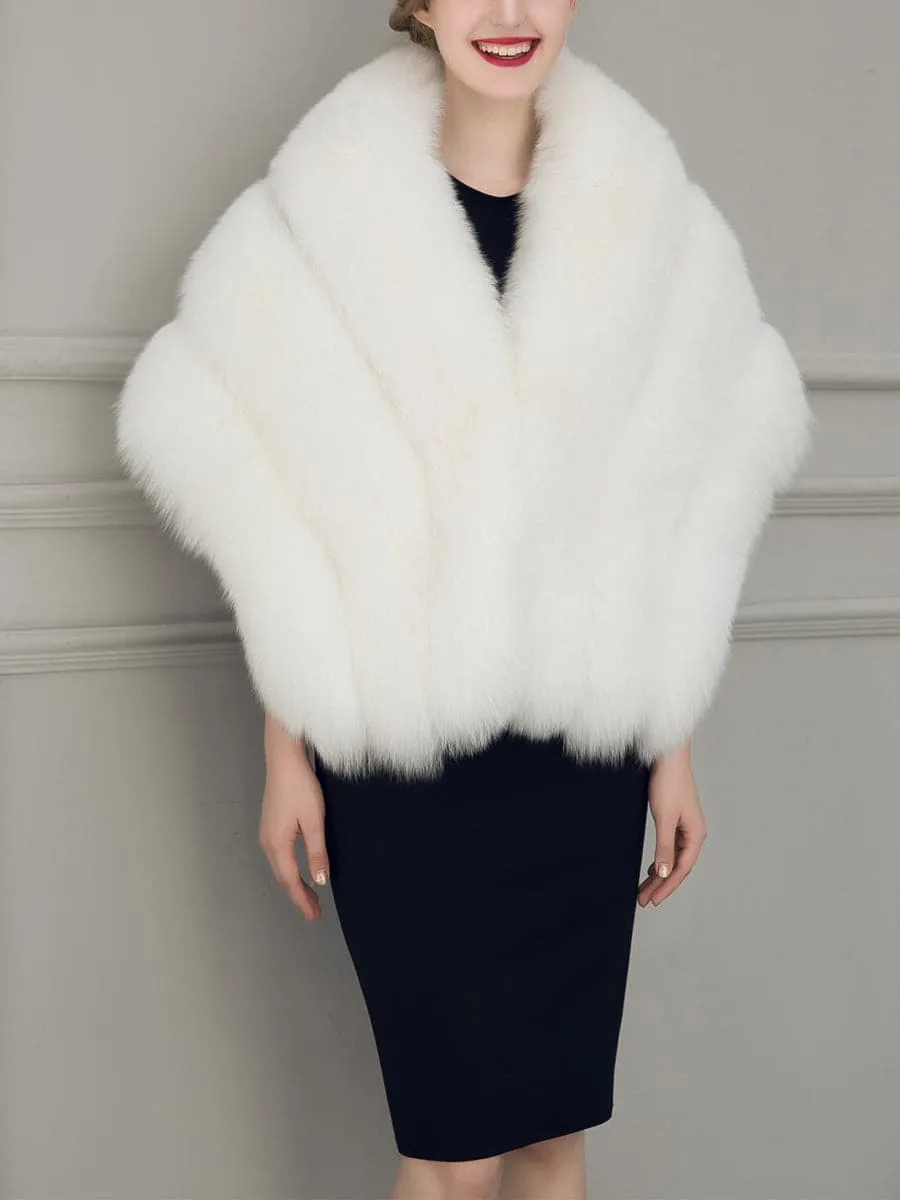 Water Proof Cape Faux Fur Coat MSF017