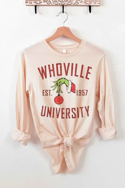 WHOVILLE UNIVERSITY LONG SLEEVE TEE