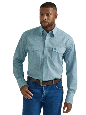 Wrangler Men's Turquoise Chain George Strait Shirt